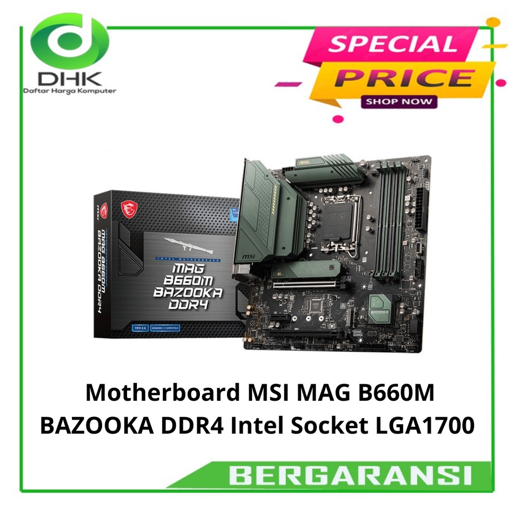 Motherboard MSI MAG B660M BAZOOKA DDR4 Intel Socket LGA1700