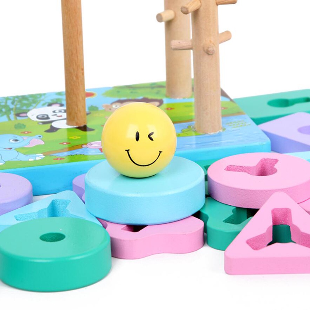 Insert Shape Pastel Matching Game Anak Mainan Balita Pastel Wire Game Wooden Toys Mainan Kayu Sensory Toys Matching Shape Mainan Montessori Anak