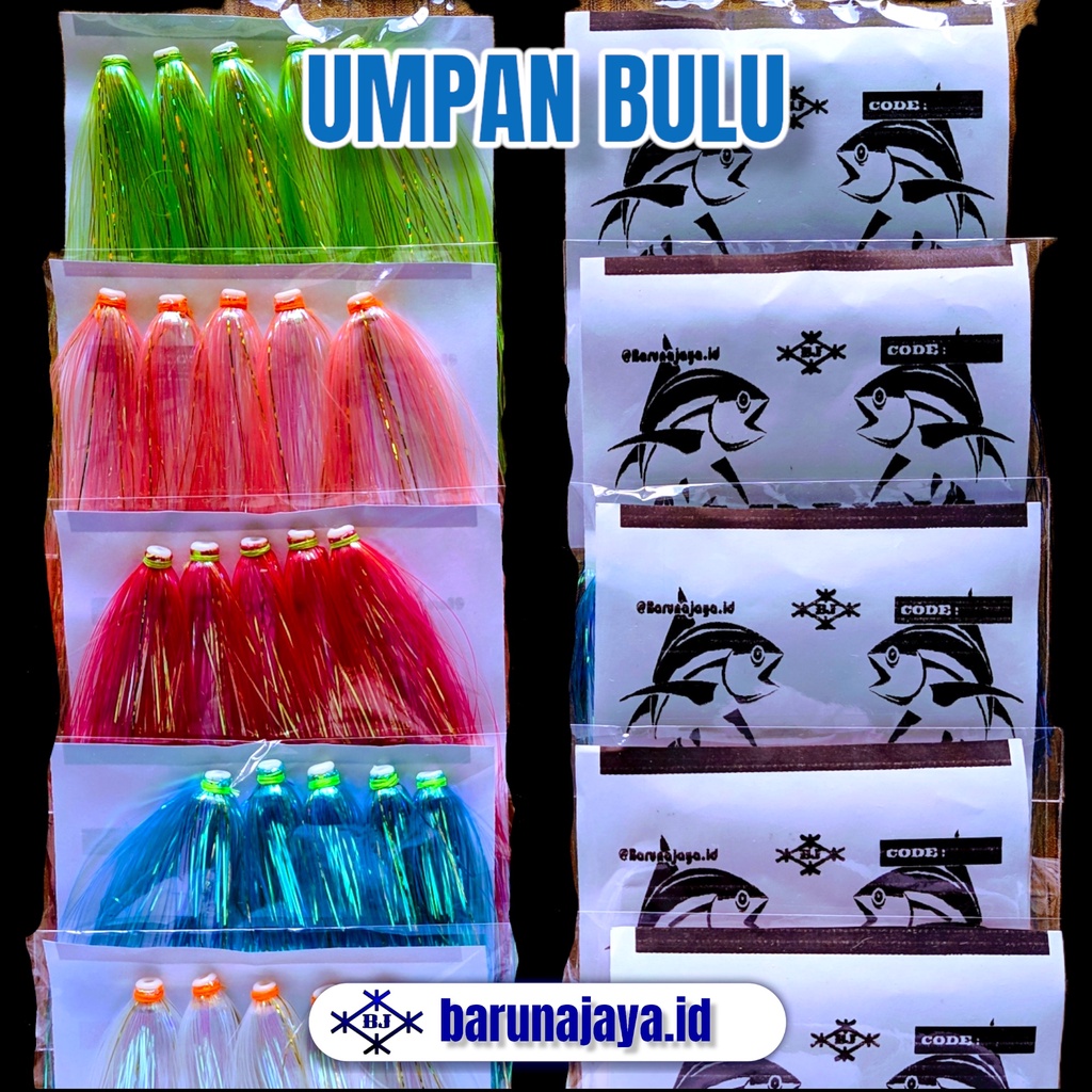 BARUNA - Umpan Bulu Mutiara - Umpan Tonda Trolling - Umpan Kotrekan - Umpan Ikan Cakalang