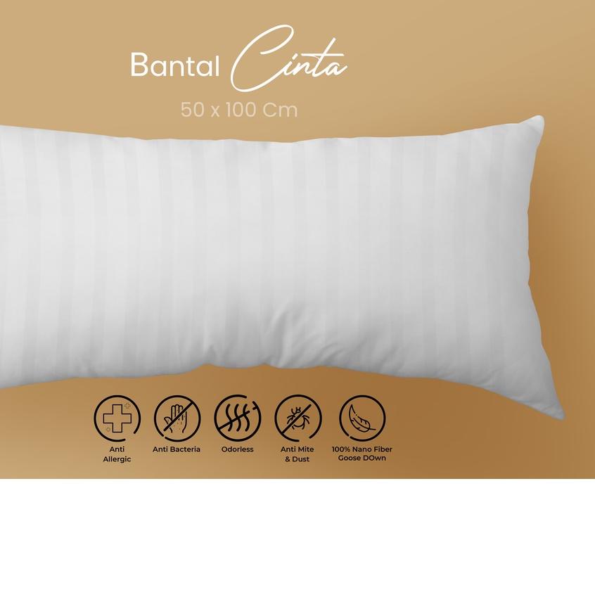 ♟ Bantal Tidur Cinta Panjang Isian Silikon & Bulu Angsa Ukuran Jumbo  By Kimsi Original 100% ☉