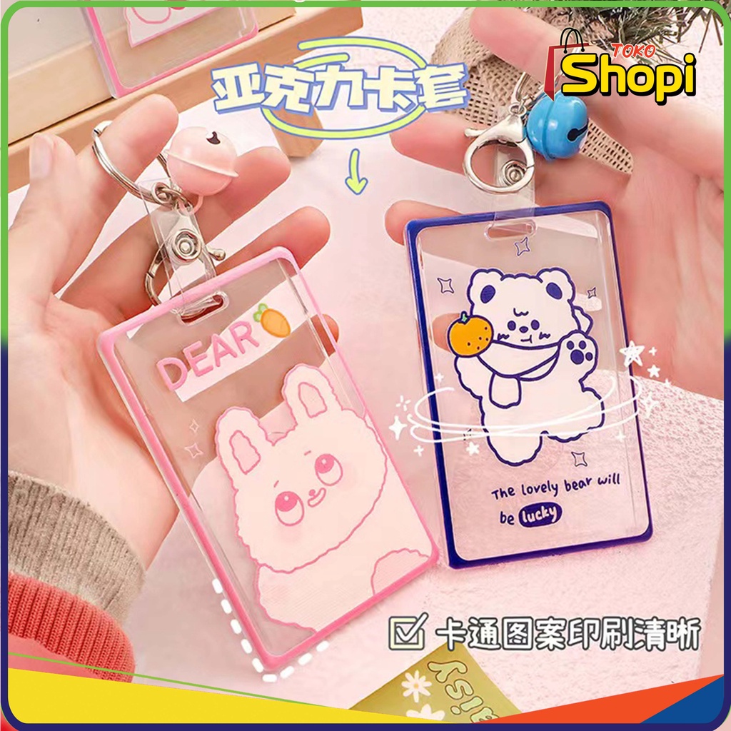 

♚ ♚Name Tag Lanyard ID Card Holder Acrylic Case ID Card Name Card Holder Transparant