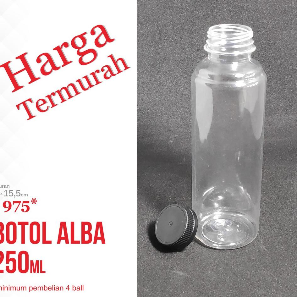 

☁ (100pcs) PROMO !! Botol Bening Alba / Botol Almond 250ml ♜