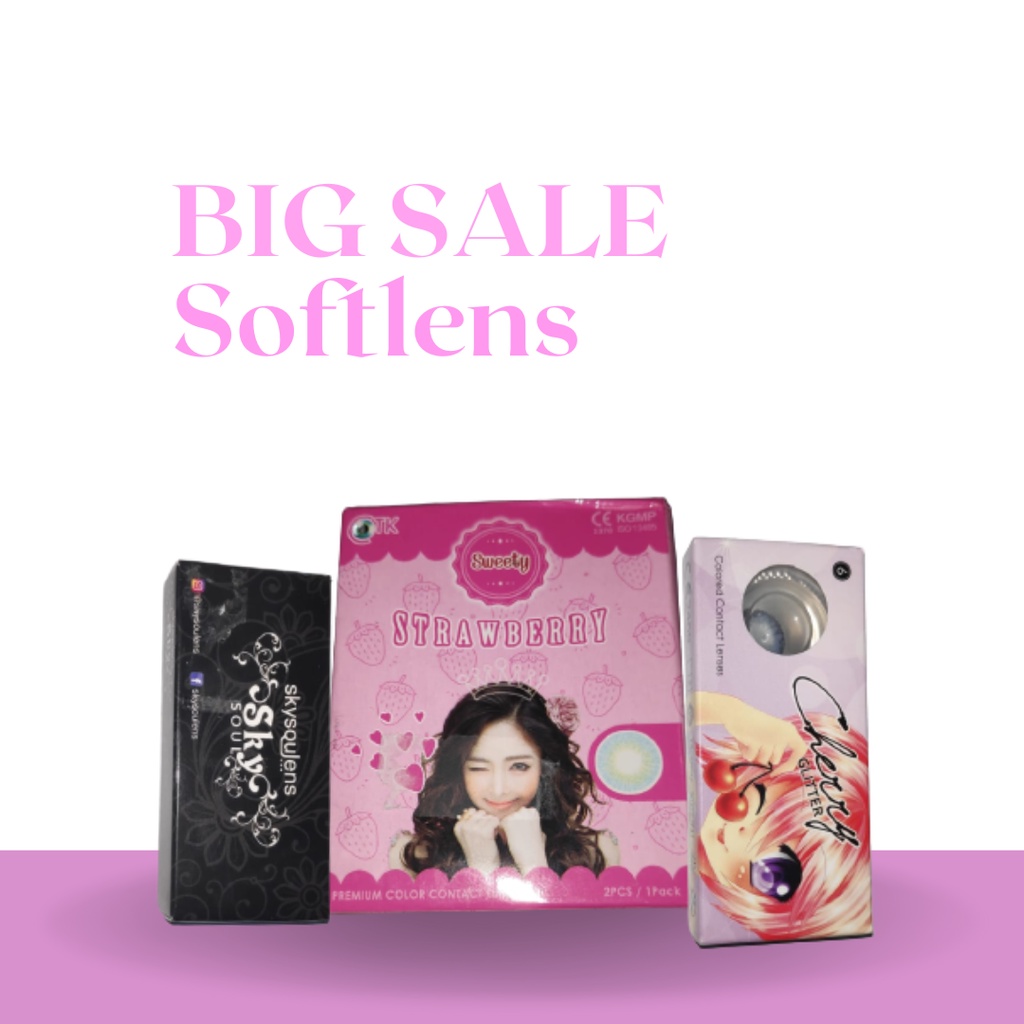 BIG SALE Softlens NORMAL Strawberry, Cherry Glitter, Sky Soul / Lensa Kontak / Softlen Soflen / BB