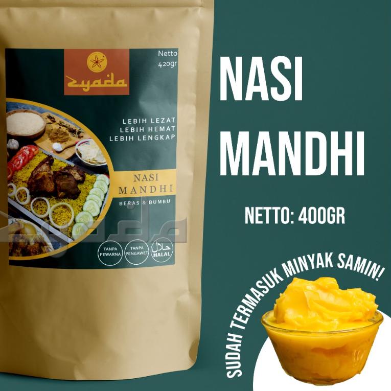 

♀ Nasi Mandhi Instan Zyada 400gr (4-5 Porsi) Beras Bumbu Mandhi Minyak Samin ☻