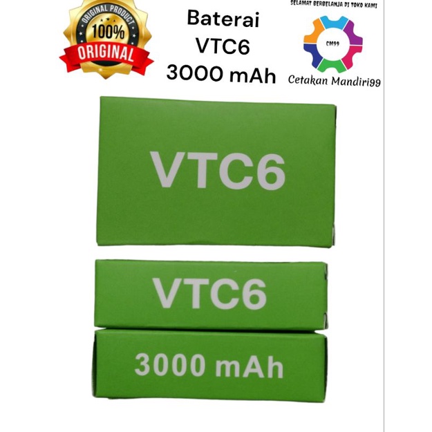 Baterai Panasonic VTC 6 3000 mAh Baterai Vapoor  Vapee