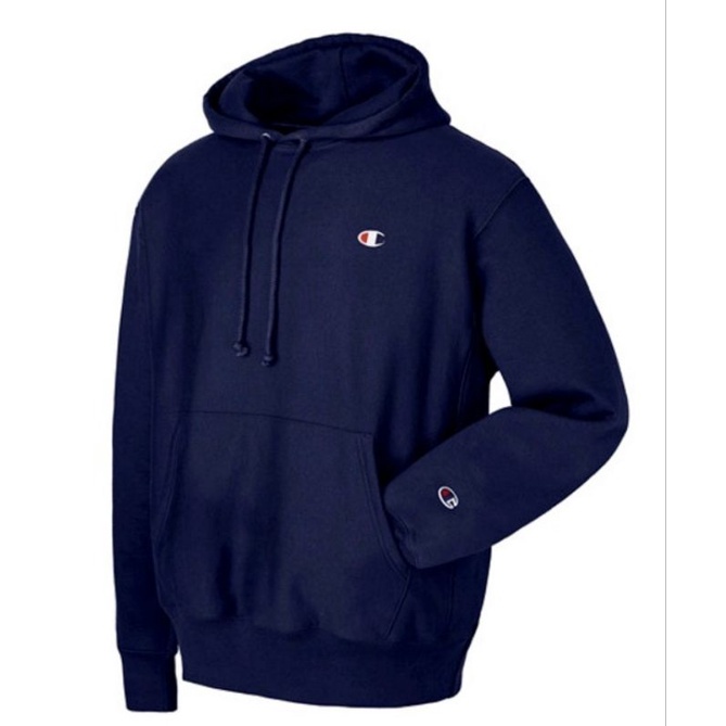 Champion Hoodie Pullover Basic logo &amp; Script Navy