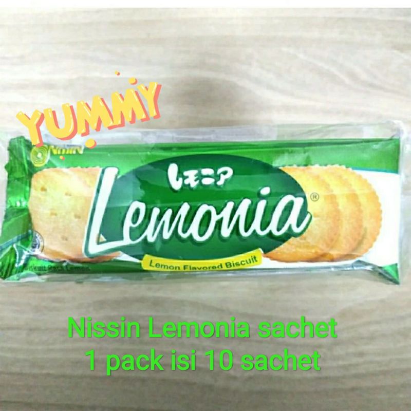 

lemonia nissin biskuit lemon renceng | isi 10 sachet