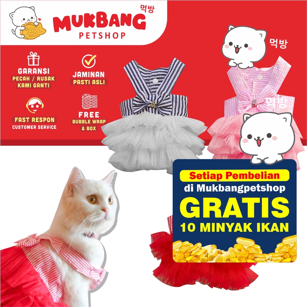 Dress Gaun Size S Anjing Kucing Clothes Baju Pakaian Anjing Kucing