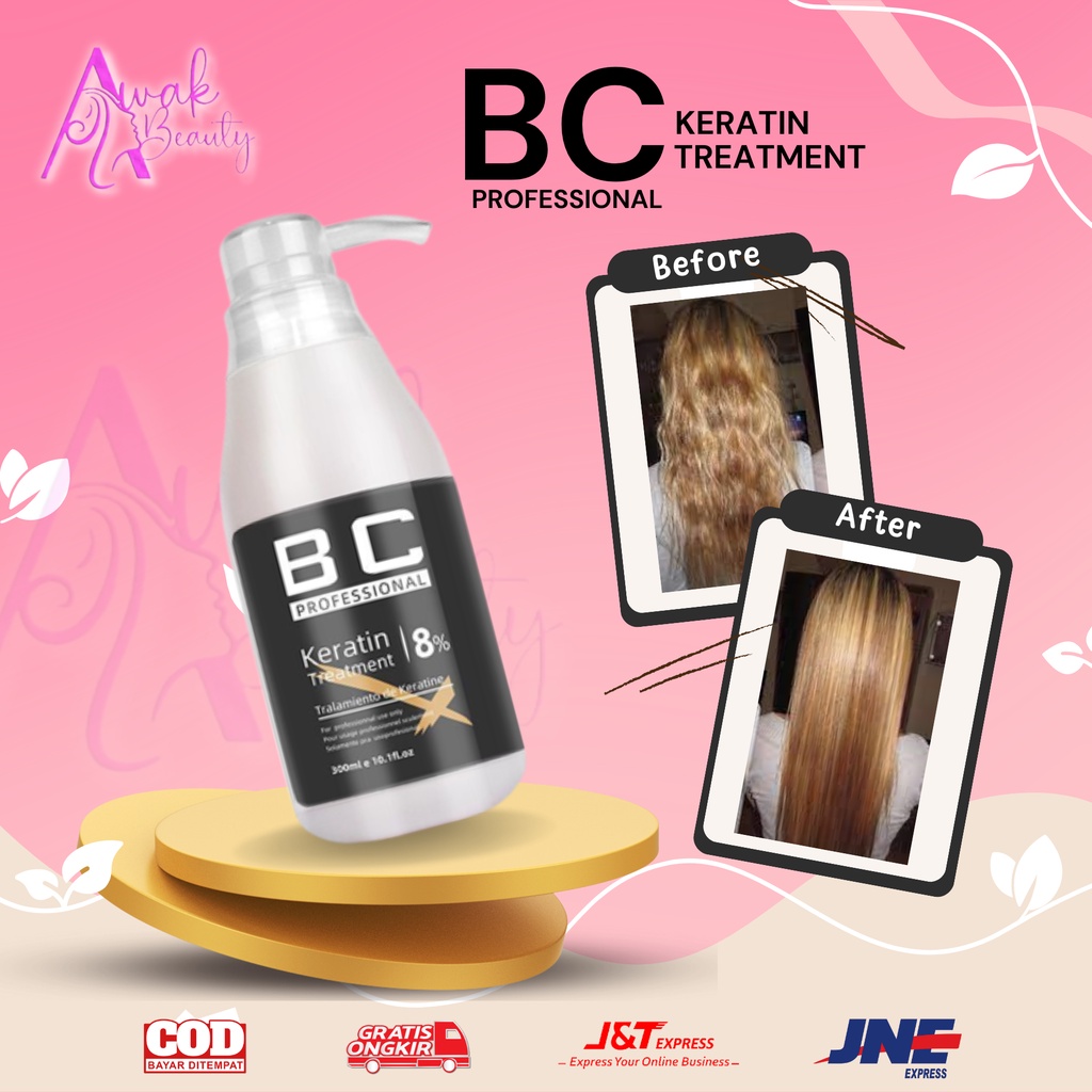 BC PROFESIONAL Smoothing Keratin Treatment Brazilian 300ml | Pelurus Rambut | Smoothing Rebonding Ke