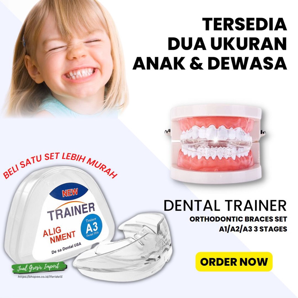 Trainer Teeth Behel Perapih Pelindung Gigi Bruxism De Sa Dental USA