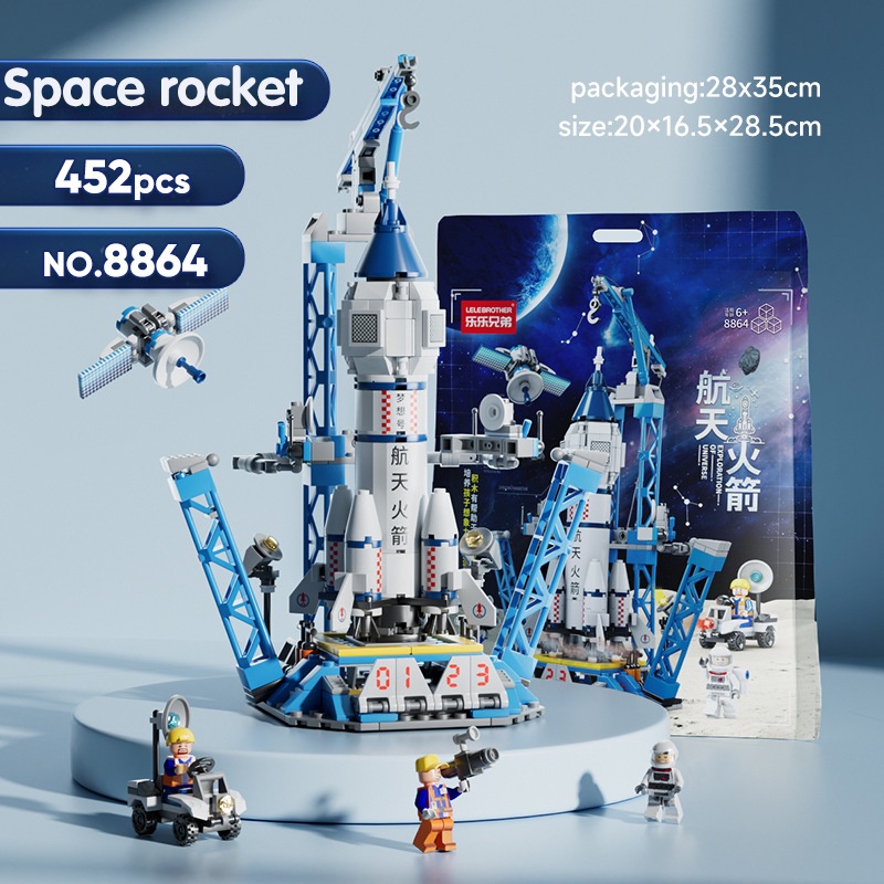 1083pcs Mainan Blok Bangunan Roket Space Shuttle Hadiah