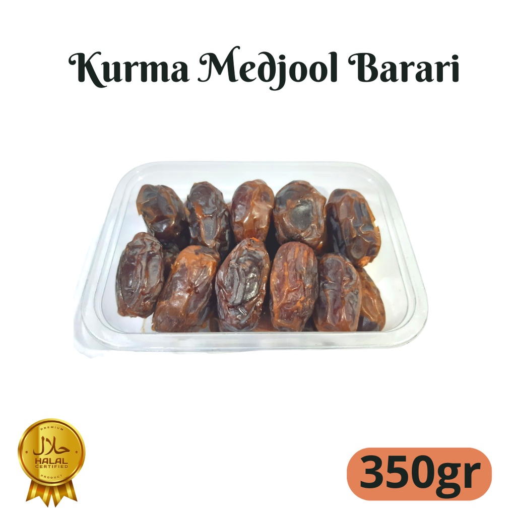 

Kurma Medjool 350gr Premium Barari / kurma medjool california natura delights / kurma medjol Elshanum