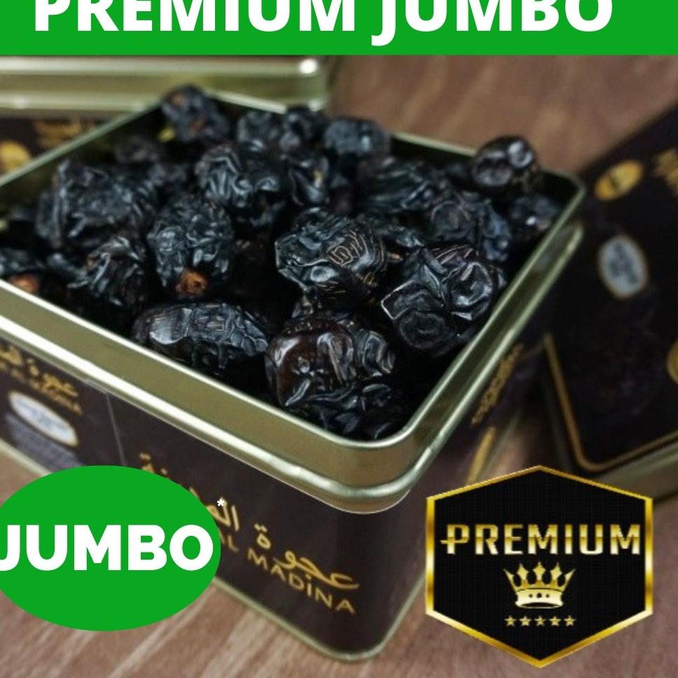 

S80 Kurma Ajwa AL Madinah / Kurma Ajwa Kaleng PREMIUM BPOM 1 kg ORIGINAL HOT ❅