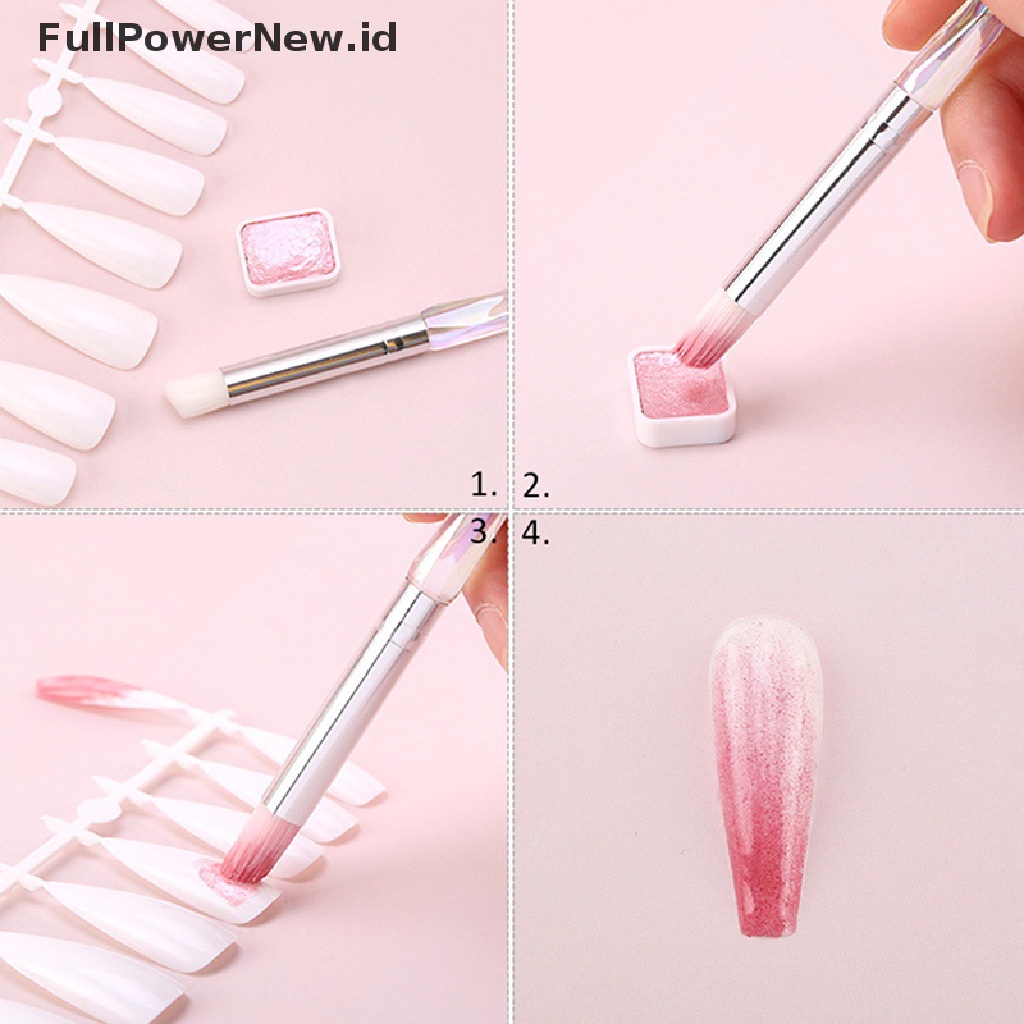 Power Nail Brushes Manicure Acrylic Gradient Blooming Desain Paing Kuas Nail Art ID