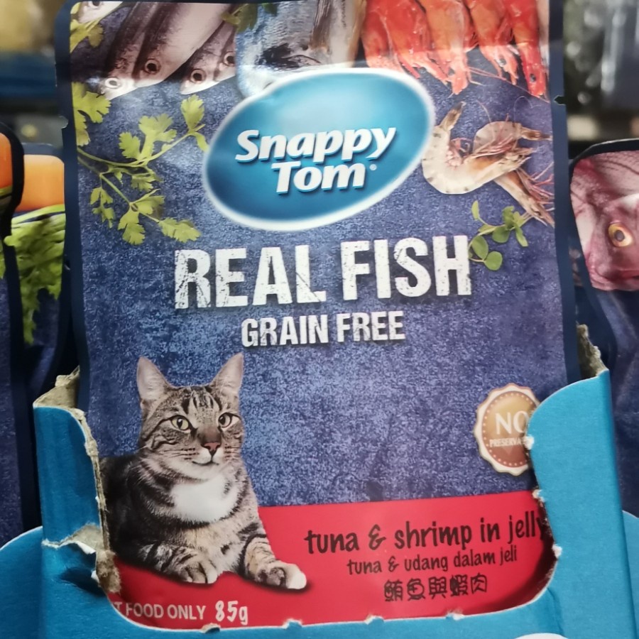 Makanan kucing basah Snappy Tom 85 gr Snappy Tom Pouch