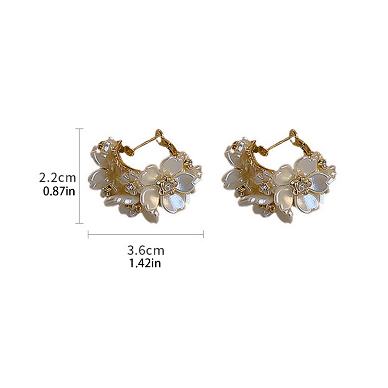 Koren Cahaya Mewah Merah Muda Tulip Bunga Mutiara Stud Anting Untuk Wanita Korea Zirkon Indah Anting-Anting Pesta Natal Perhiasan Hadiah