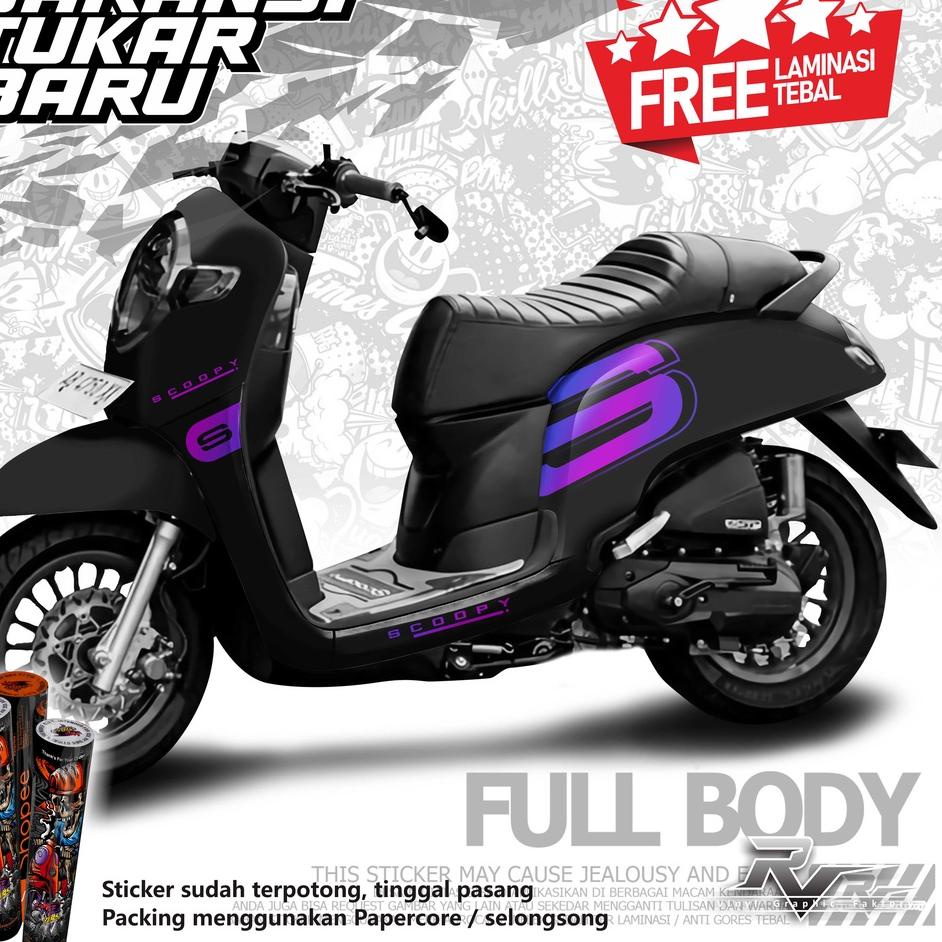 ✓ s03 DECAL Sticker scoopy / scoopy fi - striping setriping cutting sticker scoopy FULL BODY/ CUSTOM