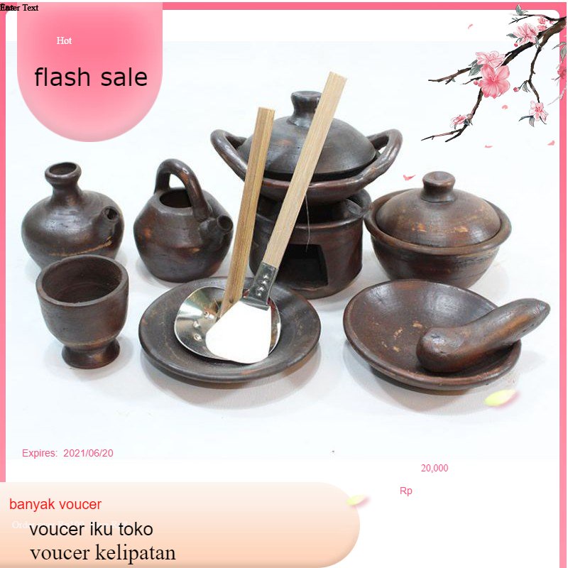 Mainan MASAK Masakan GRABAH 1 Set TANAH LIAT