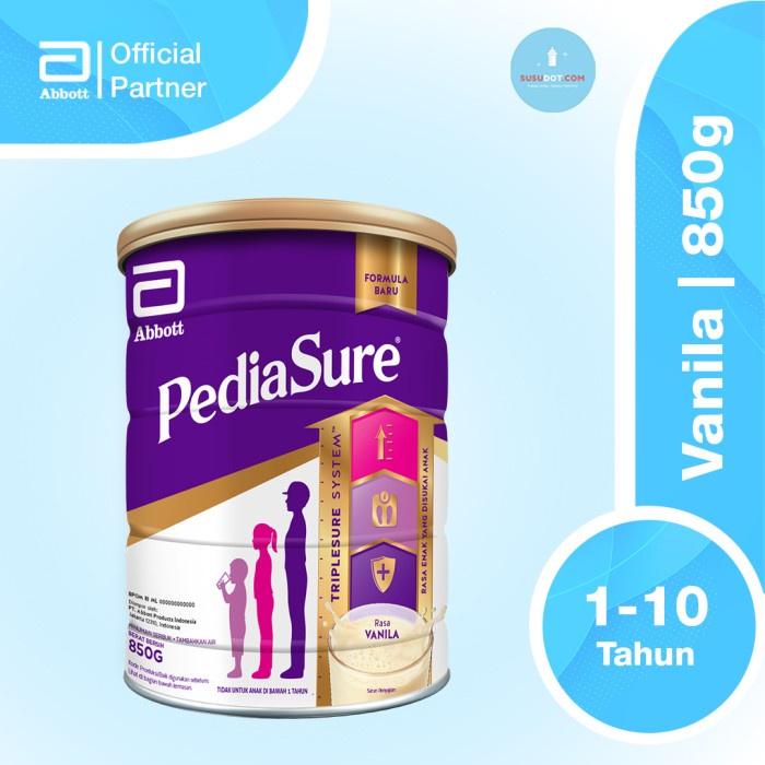 

[ COD ] PEDIASURE TRIPLESURE Vanila 850gr