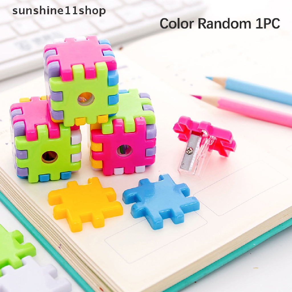 Sho Kreatif Lucu Bentuk Fantastic Magic Cube Pensil Sharpener Cutter Perlengkapan Sekolah Pengasah Pensil Hadiah Anak Pencil Sharpener N