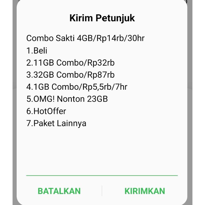 KARTU COMBO SAKTI MENU 4GB COMBO 14k