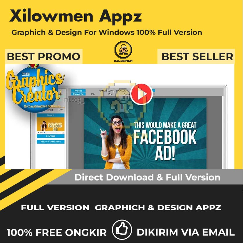 [Full Version] Laughingbird Software The Graphics Creator 8 Pro Design Graphics Lifetime Win OS - Alat pembuatan grafis dan desain untuk pemasaran