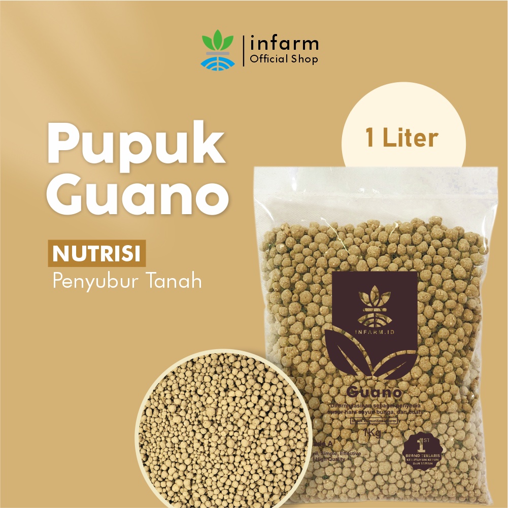 INFARM - Pupuk Organik Guano 1000 gram Pupuk Penyubur Tanah, Bunga dan Buah