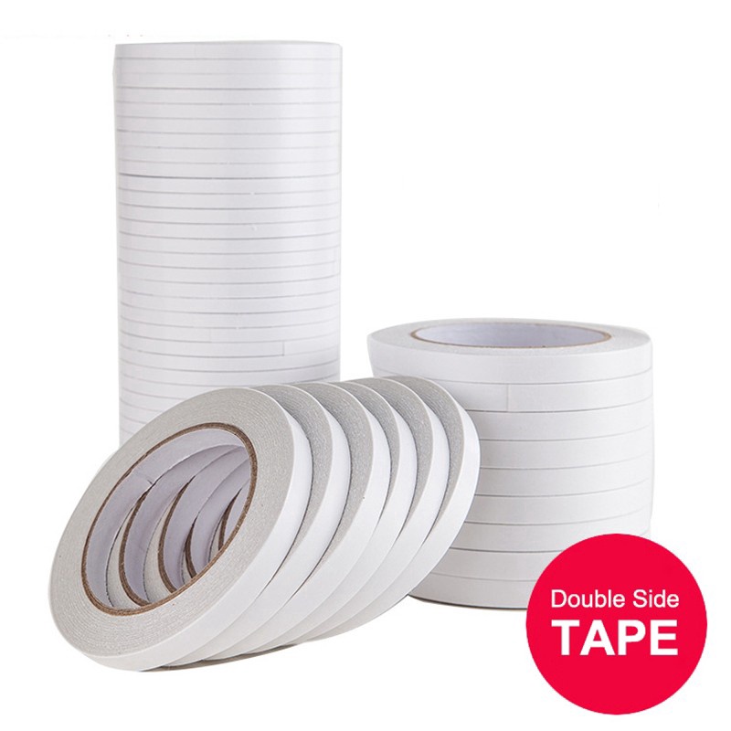 Double Tape Putih/Tape Dua Sisi Bungkus DIY Untuk Sekolah, Kantor/Tape Perekat Diri Super Kuat