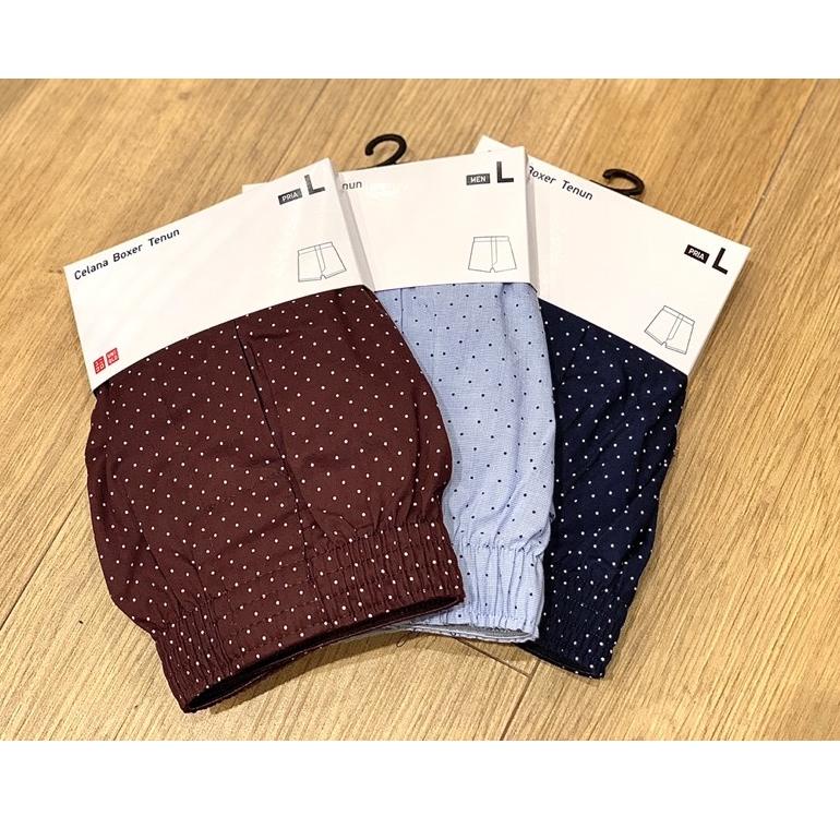 Paling Laris UNIQLO Boxer Pakaian Dalam Woven Broad Trunks Rajut Orinal