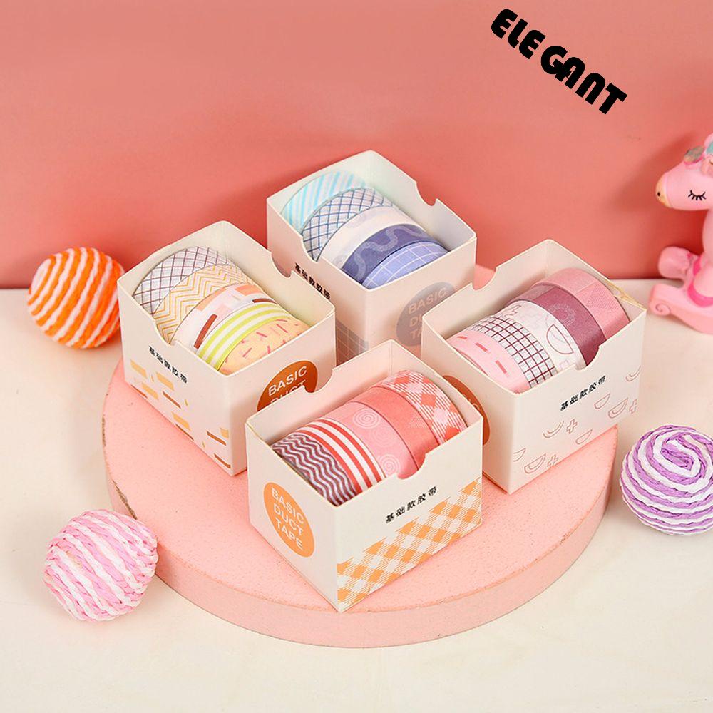 [Elegan] Masking Tape Scrapbooking Dekorasi Kantor Supply Handbook Tape Alat Tulis Siswa Pita Hias