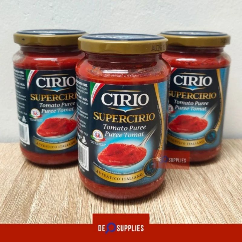 

Cirio Tomato Puree 350gr - Puree Tomat Halus Italy Saus Marinara Sauce