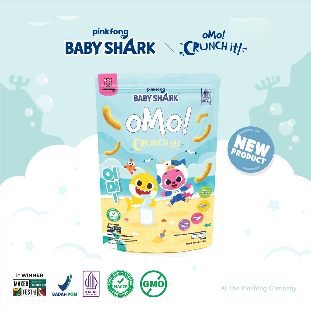 BUNDLING 8 PCS OMO! CRUNCH IT BABYSHARK SERIES