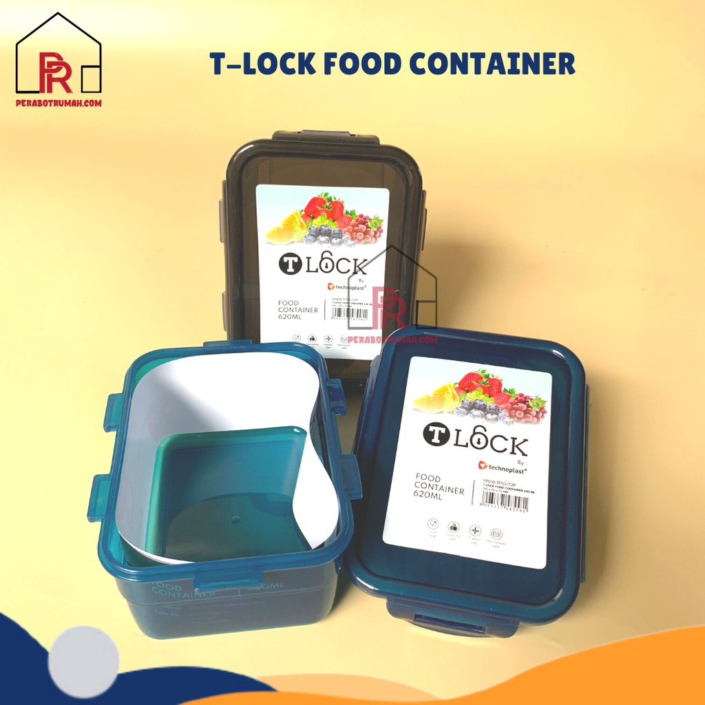 Tempat Makan Food Container T-Lock / Lunch Box Bekal Anak Sekolah Kerja / Wadah Makanan