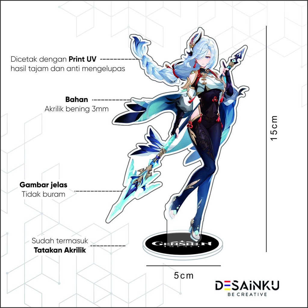 STANDEE / STAND FIGURE AKRILIK GENSHIN IMPACT EDISI SHENHE