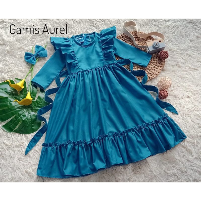 gamis aurel anak dan dewasa /gamis lebaran terbaru/gamis toyobo terbaru/gamis couple keluarga/gamis couple ibu dan anak/seragam keluarga lebaran