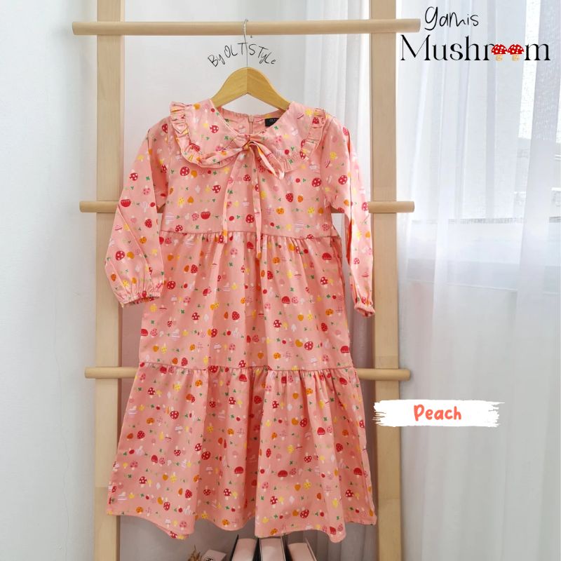 Ollet Gamis Mushroom / gamis anak katun jepang