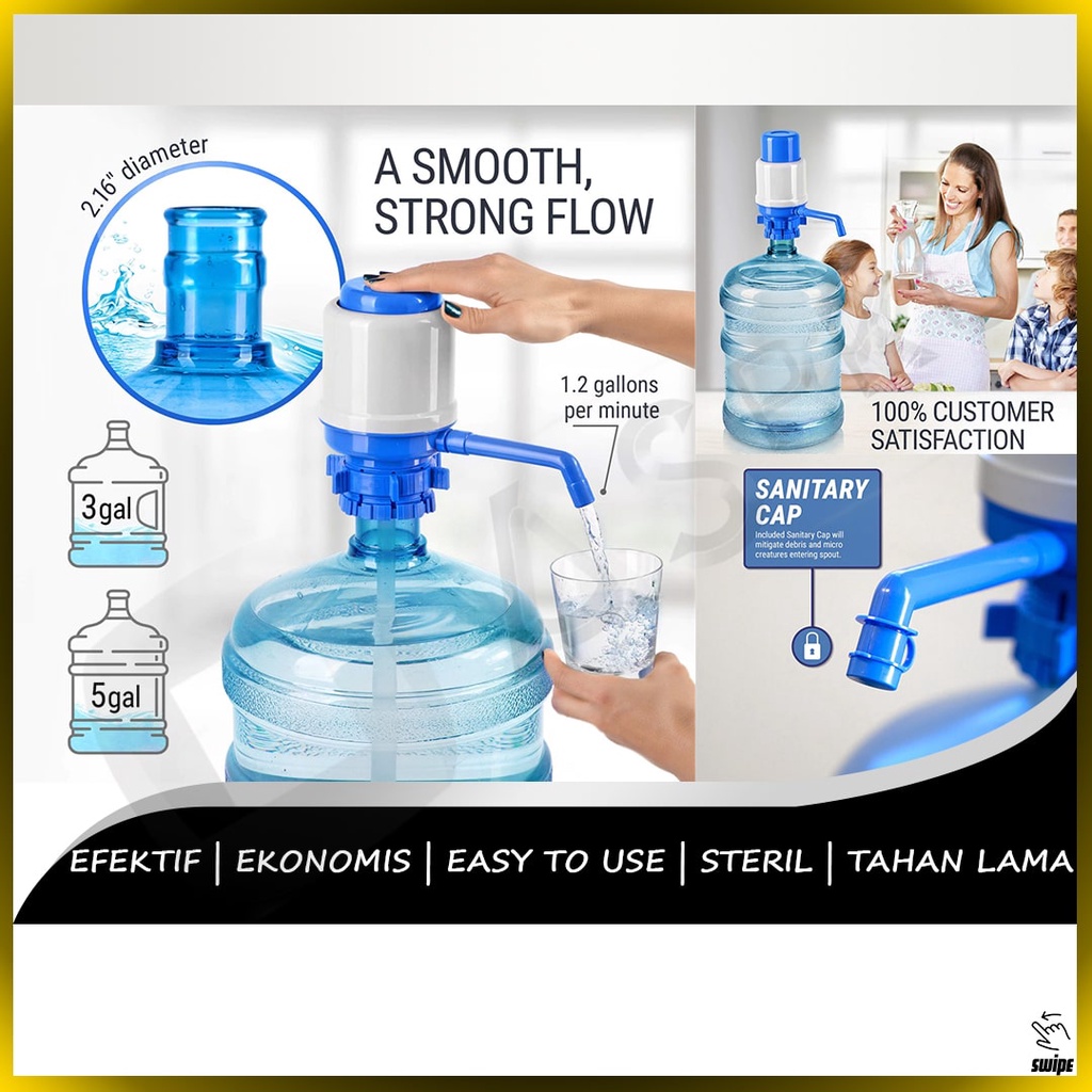 Pompa Galon Manual Dispenser Pipa Air Minum Botol Sedot Penyedot Galon