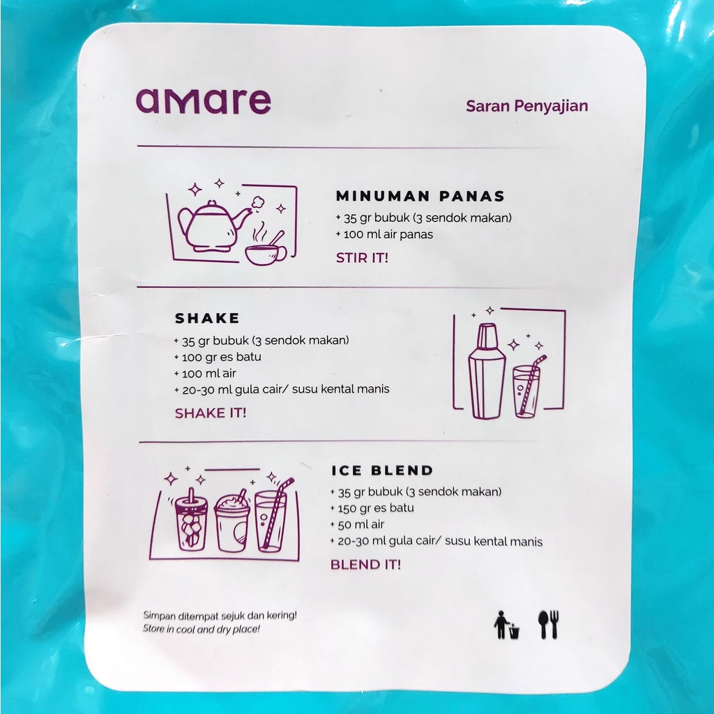 

✨NEW✨ -AMARE Powder Drink 1 Kg - Serbuk Minuman Bubble Tea - Boba 1Kg- 1.1.23