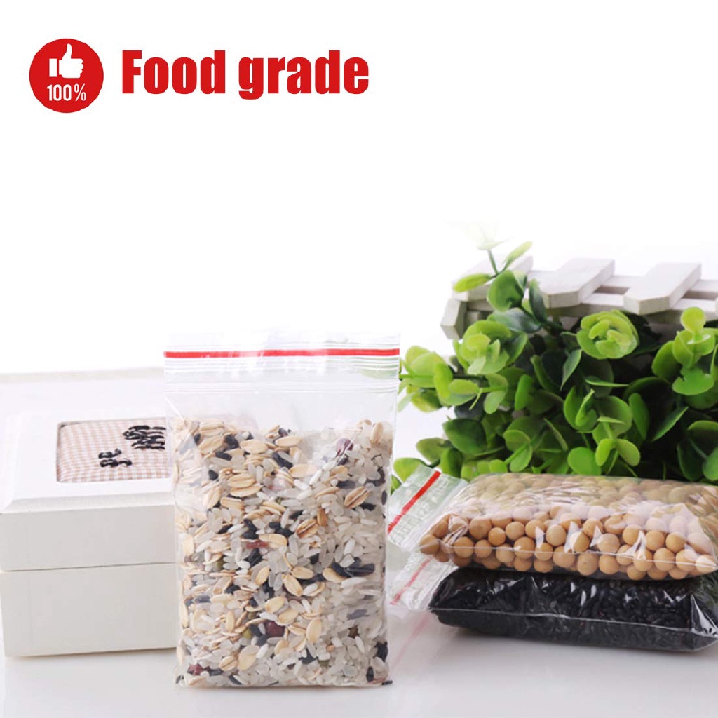 Hot Sale/100pcs Tas Plastik Zip Lock Kecil Reclosable Tas Transparan Tas Sepatu Tas Penyimpanan Tas Poli Bening