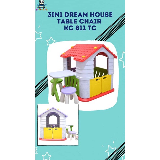 Labeille KC 811 TC 3in1 Playhouse Rumah Rumahan Meja Kursi