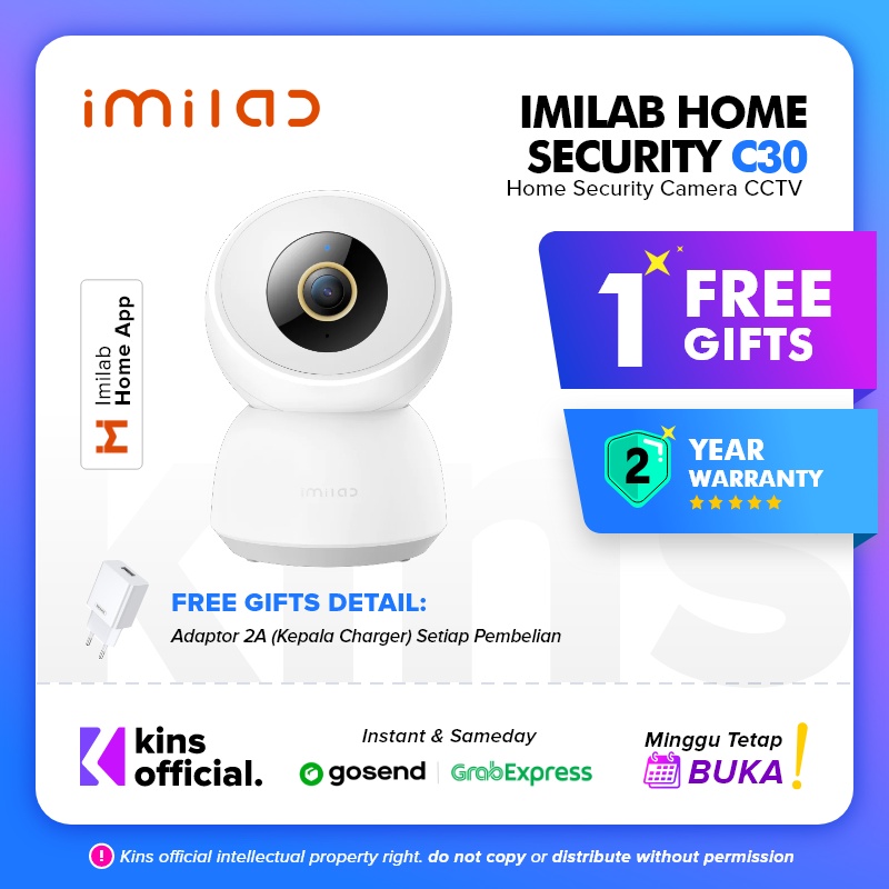 IMILAB C30 5GHz &amp; 2.4GHz Home Security Cam 2.5K 360° IP Camera CCTV