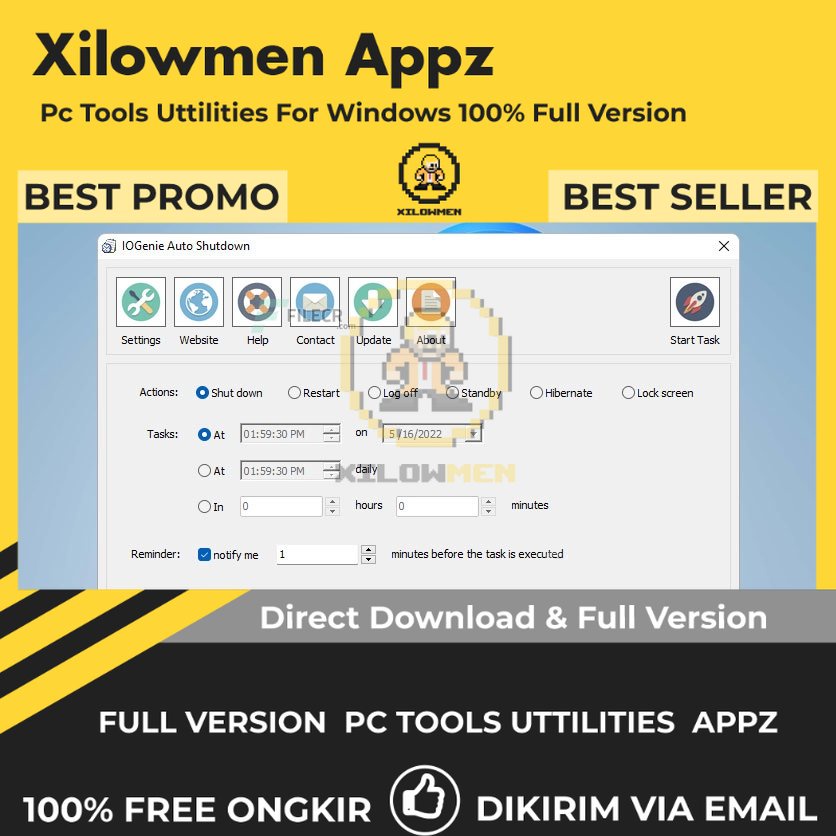 [Full Version] IOGenie Auto Shutdown Pro PC Tools Software Utilities Lifetime Win OS