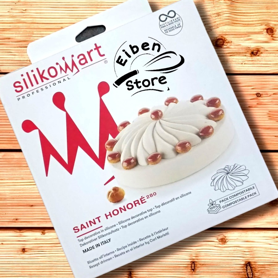 Silikomart Saint Honore 280 Silicone Mold/ Loyang Bulat Motif Spiral