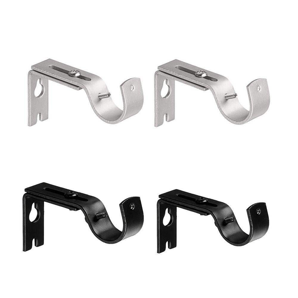 Lanfy Bracket 2pcs Hardware Jendela Adjustable Heavy Duty Tahan Lama Dengan Sekrup Penyangga Batang Gorden