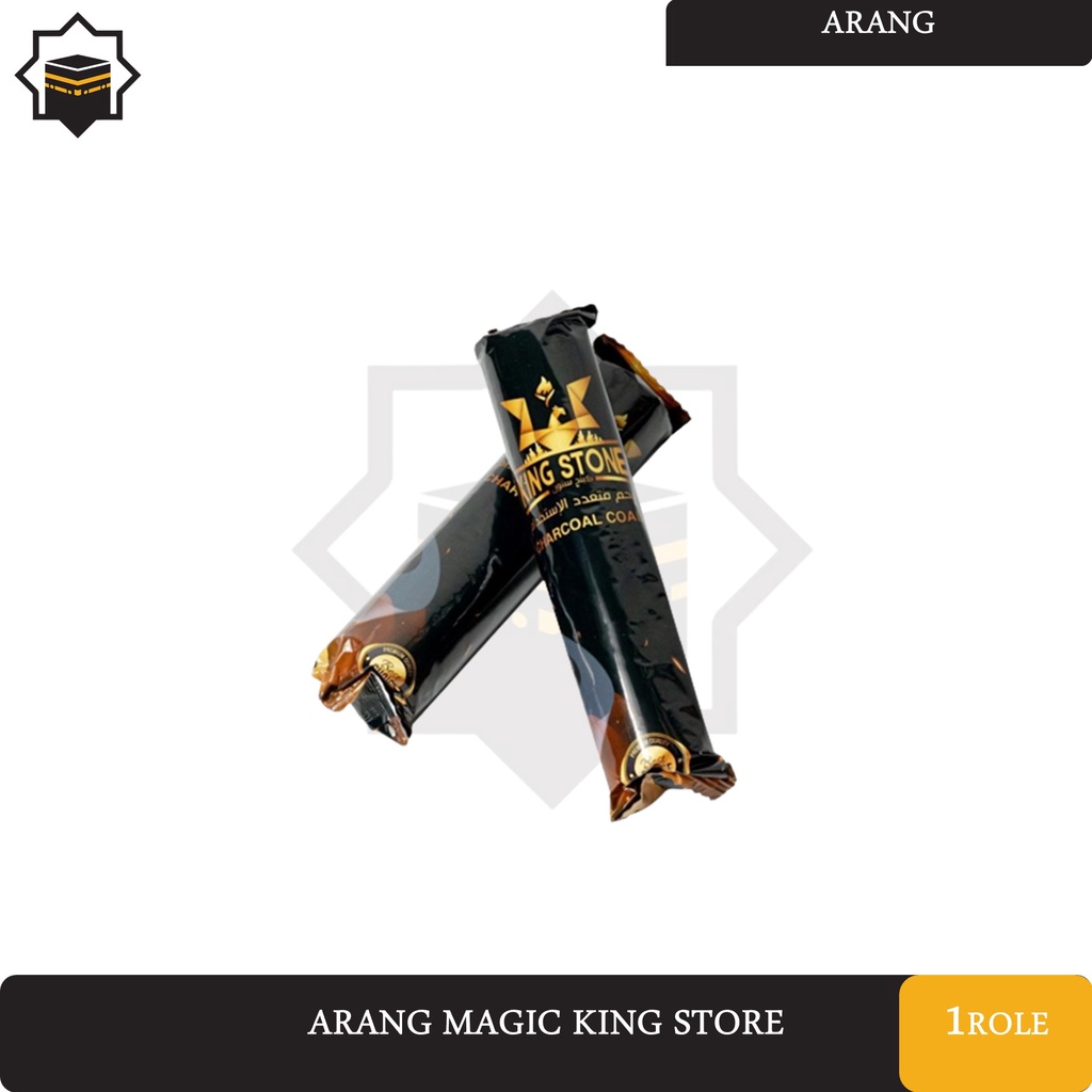New Arang Magic Roll Kingstone Briket Charcoal Arang untuk Bakar Dupa Arab dan gaharu