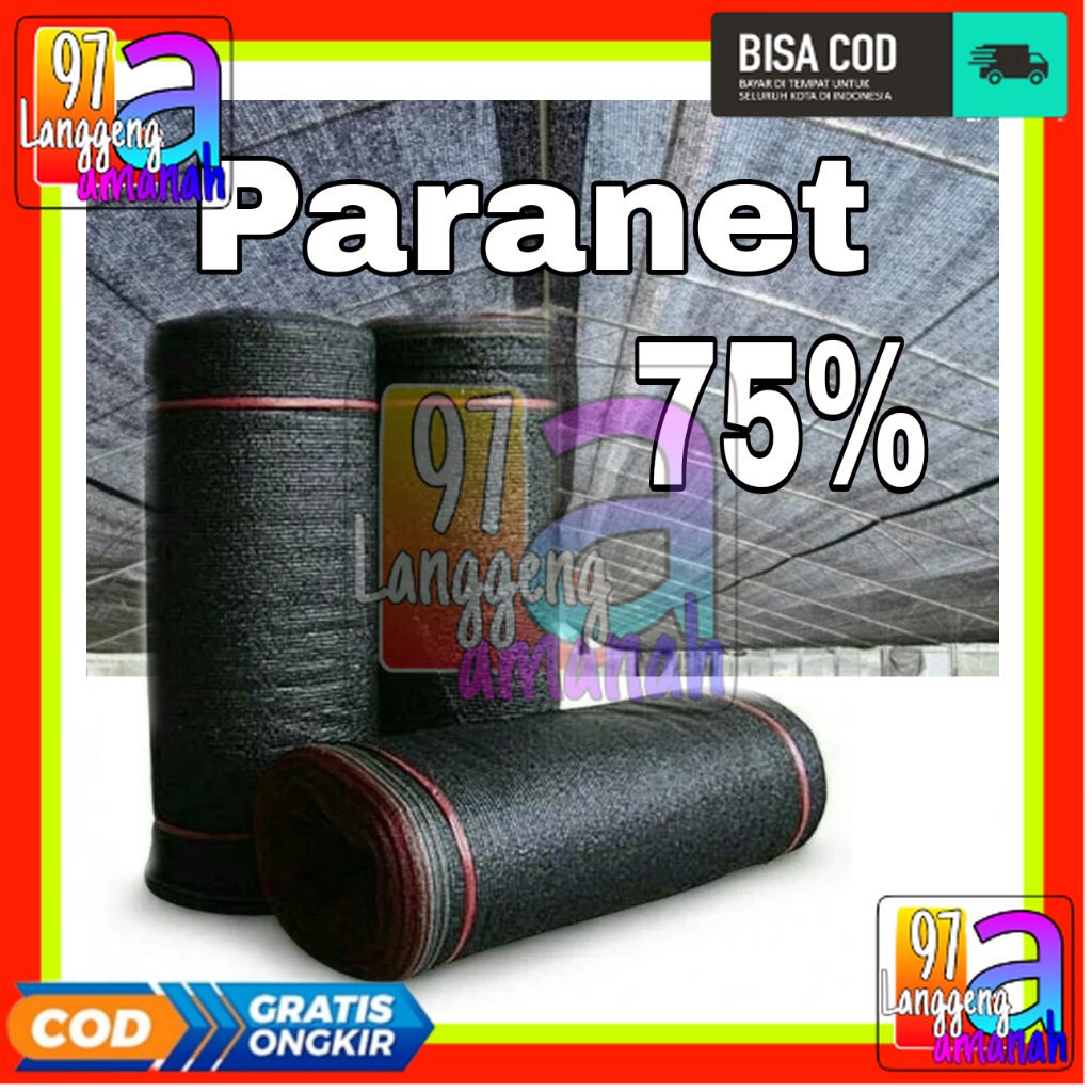 [PROMO] Paranet Import 75% (eceran)  lebar 3m peneduh tanaman