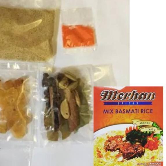 

★ MERHAN Paket Nasi Mandhi (BERAS BASMATI+BUMBU). Enak & praktis ✭