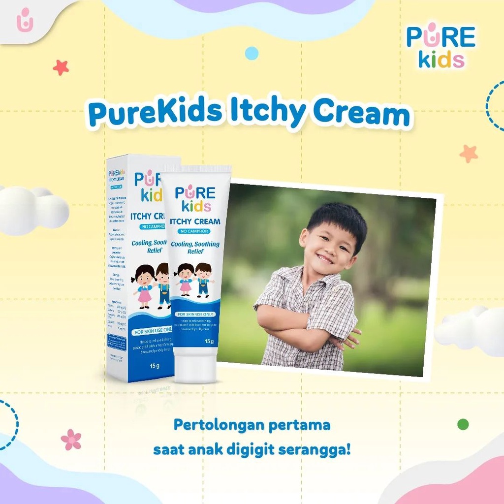 PURE KIDS Itchy Cream Krim Pereda Gatal Anak Krim Obat Gatal Anak