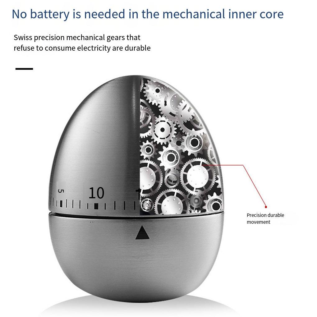 Timer Dapur Alat Pengatur Waktu Telur Baja Elektronik Nyaring Manual Pengingat Jam Alarm Mekanik Rumah Baking Shower Games