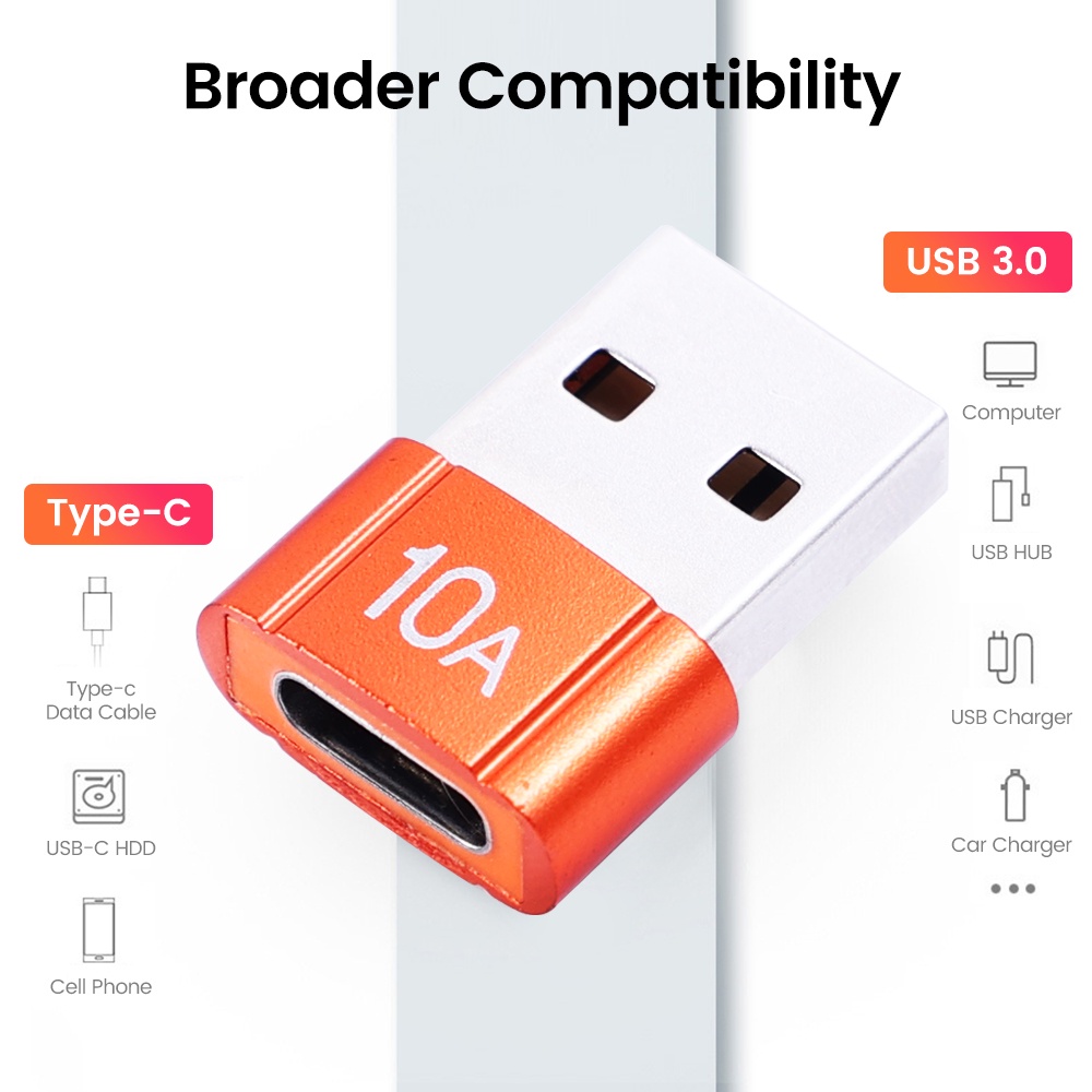 Adaptor Konektor Kabel USB 3.0 Untuk Android USB C OTG Connector PC MacBook Pro USB C Charging Connector 10A USB Ke Tipe-C Dan TypeC Ke USB OTG Converter